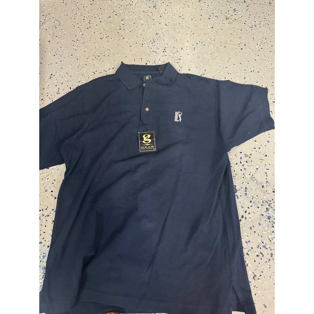 Gear For Sports PGA Tour Golf Polo Shirt Mens Large Navy Blue VTG